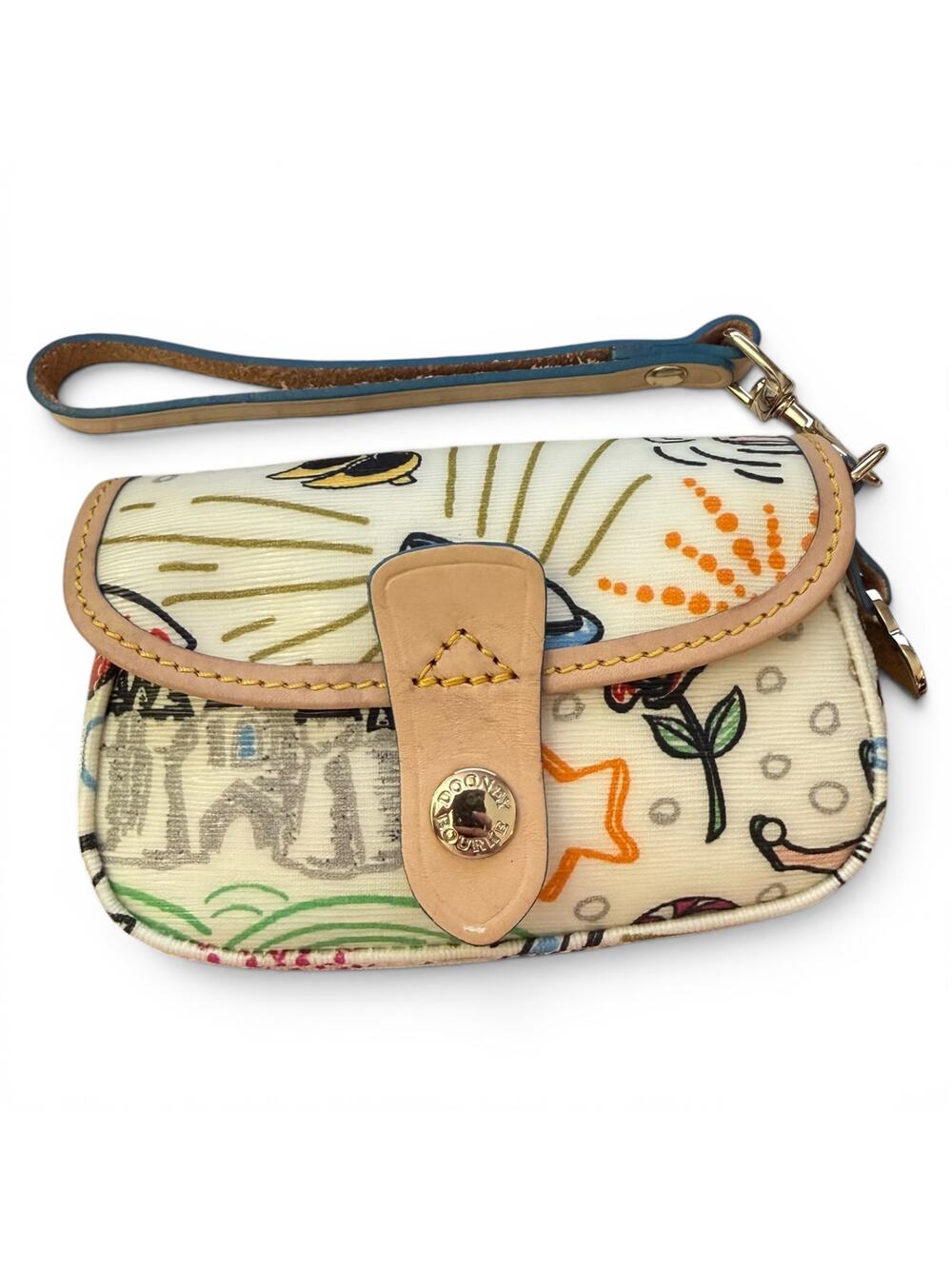Dooney & Bourke Disney Sketch Princess Castle Wristlet Pouch